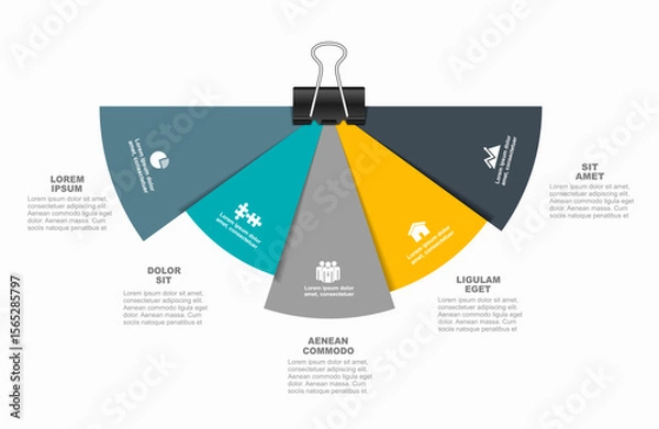 Fototapeta Infographic design template with place for your data. Vector illustration.