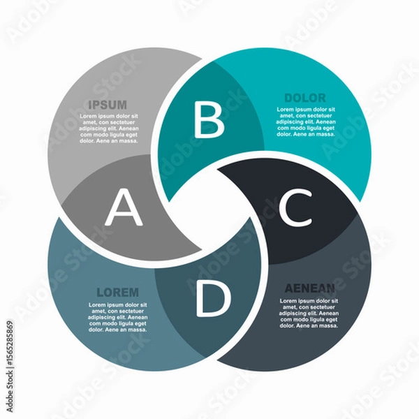 Fototapeta Infographic design template with place for your data. Vector illustration.