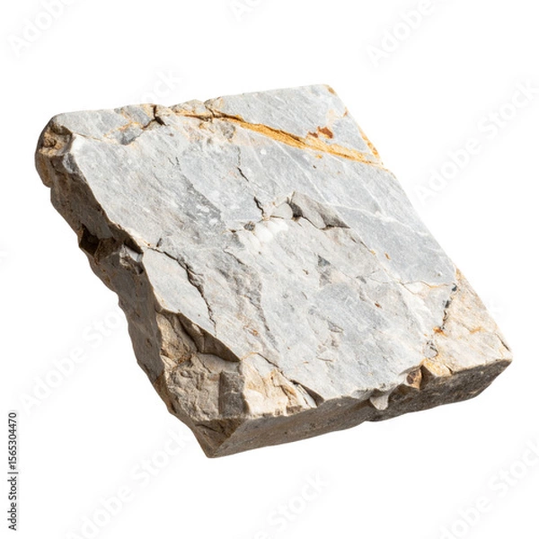 Fototapeta Floating Slab of Textured Stone as Product Platform, Shadow Underneath, isolated on a transparent background PNG