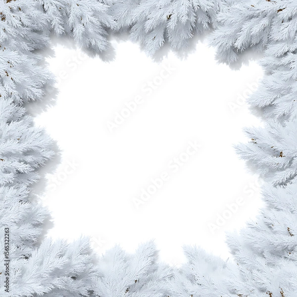 Obraz christmas frame with snow
