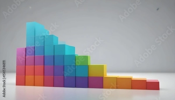 Obraz 3d bar chart