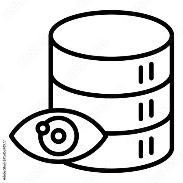 Fototapeta Database Vision Icon