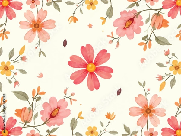 Obraz seamless pattern with flowers