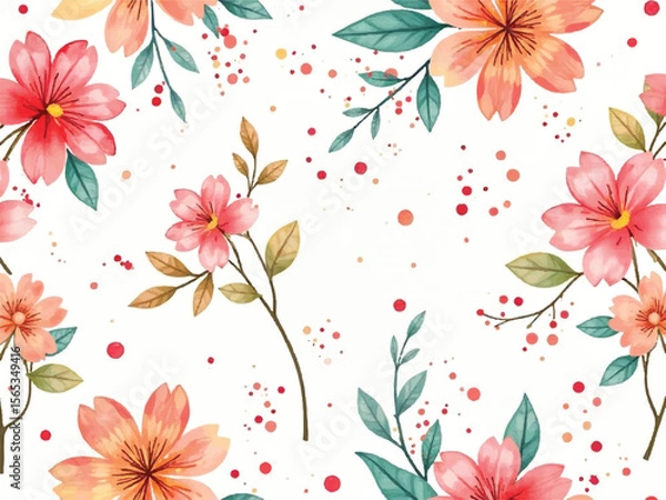 Obraz seamless background with flowers
