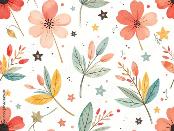 Obraz seamless pattern with flowers