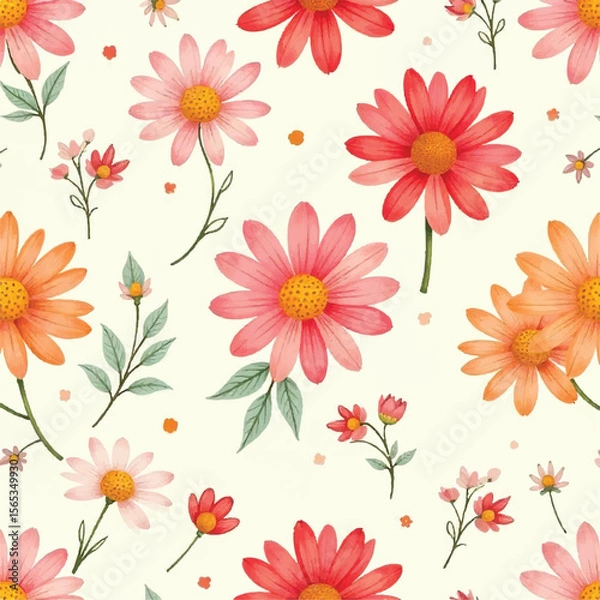 Obraz seamless background with flowers