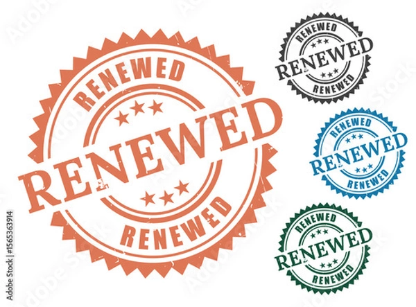 Obraz renewed stamp vector graphic design elements for business and marketing usage needs