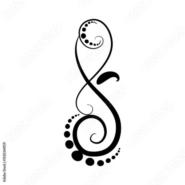 Obraz treble clef vector illustration