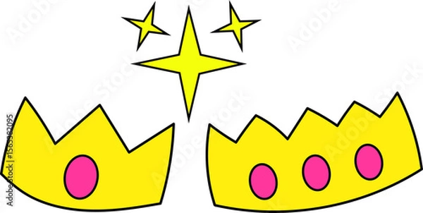 Obraz king and queen crowns, coronation, 