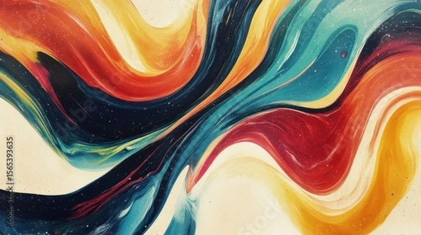 Fototapeta Vibrant abstract design with swirling colors.