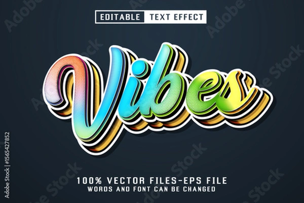 Fototapeta Vibes Graffiti Text - Editable Text Effect