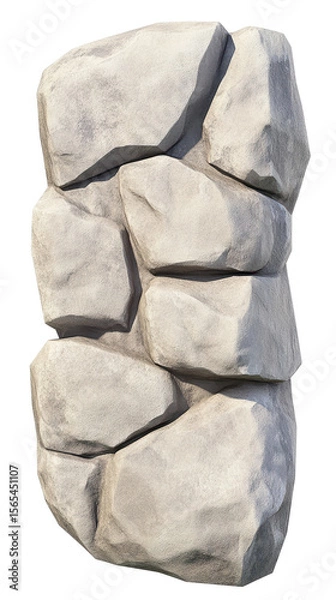 Fototapeta Realistic 3D representation of a natural stone wall texture with intricate details and varied rock formations for landscape design projects