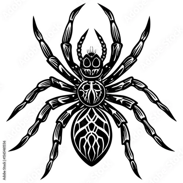 Fototapeta spider on a white background