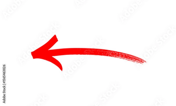 Fototapeta hand-drawn red marker arrow isolated PNG transparent, hand-drawn marker stroke arrows on transparent background.	