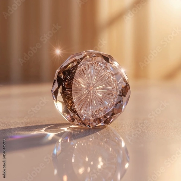 Obraz diamond ring on a white background, Generative Ai