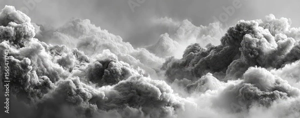 Fototapeta Smoky fog texture for design on isolated white - transparent backdrop