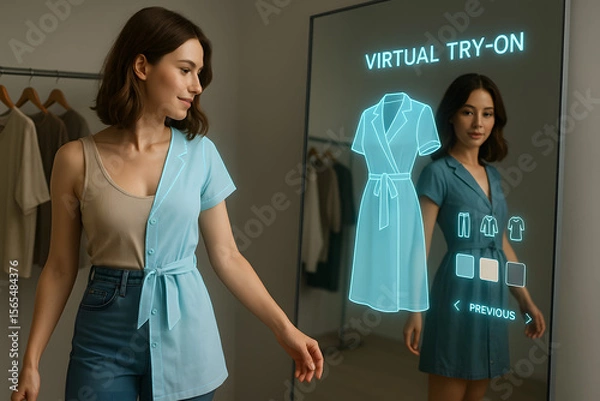 Obraz Virtual Try On Mirror Technology