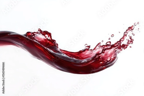 Fototapeta Wave of Red Dynamic Wine Splash for Celebration and Art