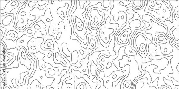 Fototapeta Abstract design with seamless pattern with lines topographic map. Sea map area space geometric strip grid line topo map. Abstract topographic contours map background. geographical map shades