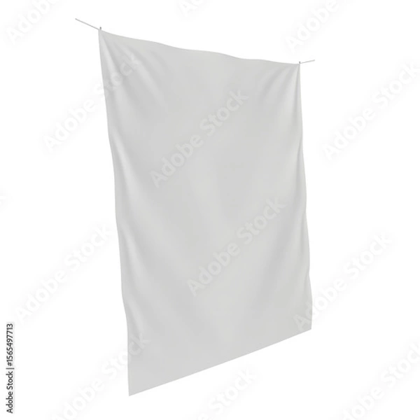 Obraz 3D illustration of white flag