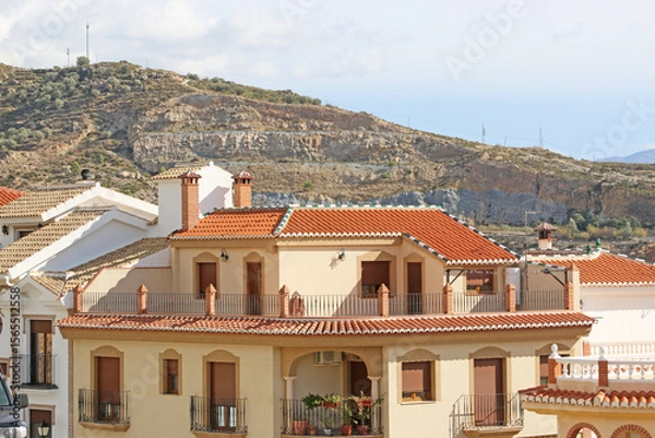 Fototapeta Street in Lanjaron in Andalucia, Spain	