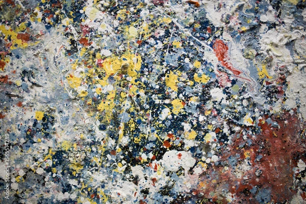 Obraz The texture of a spray of paint, the artist's palette