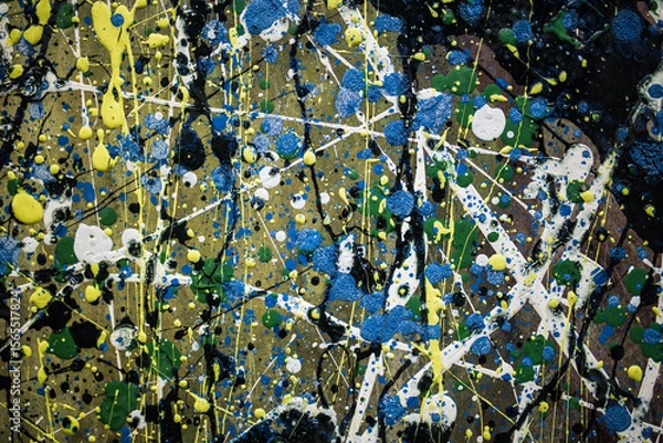 Obraz The texture of a spray of paint, the artist's palette