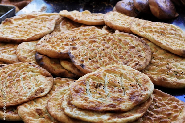 Obraz Fresh baked flatbread