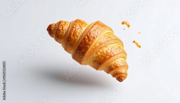 Obraz Floating Baked Pastry Isometric Minimalist Render