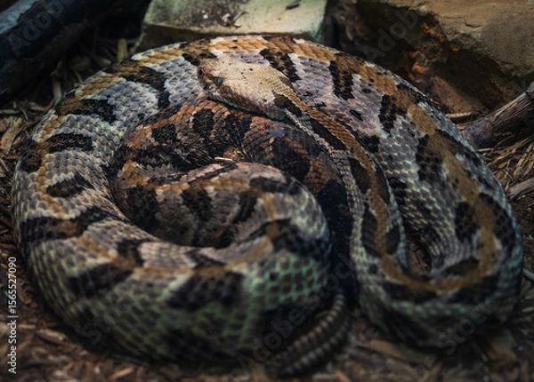 Fototapeta Snake close up in the garden