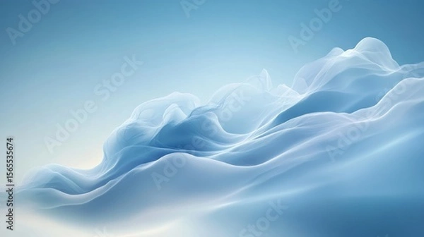 Fototapeta A sleek and modern abstract cloud formation, designed with a futuristic touch to symbolize cloud technology. The cloud has smooth, flowing shapes with subtle blue accents, giving it an innovative and 