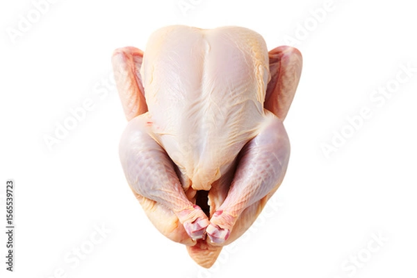 Obraz Whole raw chicken presented against a stark poultry bird
