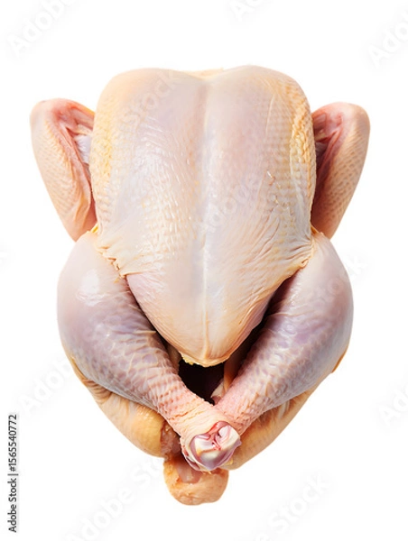 Obraz Whole raw chicken presented on a poultry meat