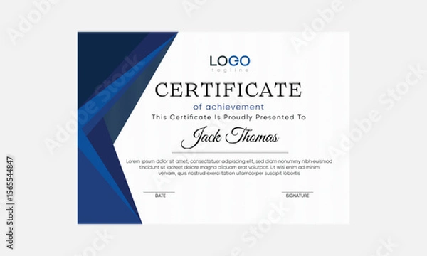 Obraz abstract certificate. gradient modern certificate. elegant certificate vector