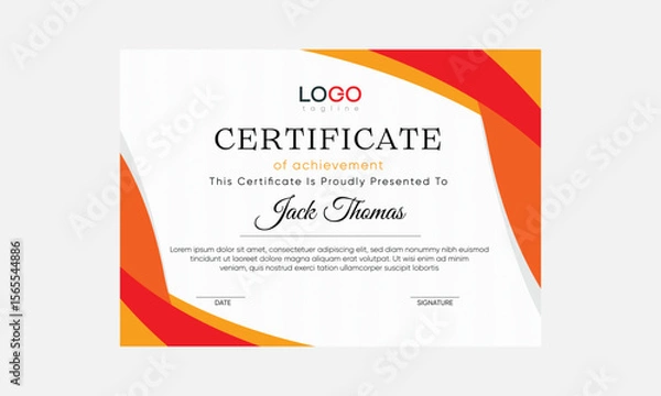 Obraz certificate inspirational design. vector certificate. simple certificates design