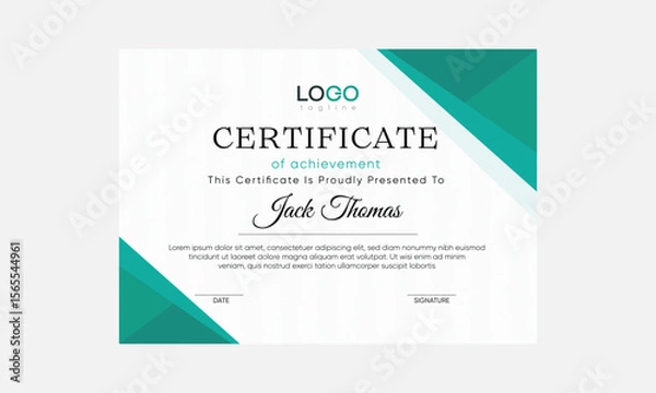 Obraz vector certificate. certificate template layout. printable certificate template