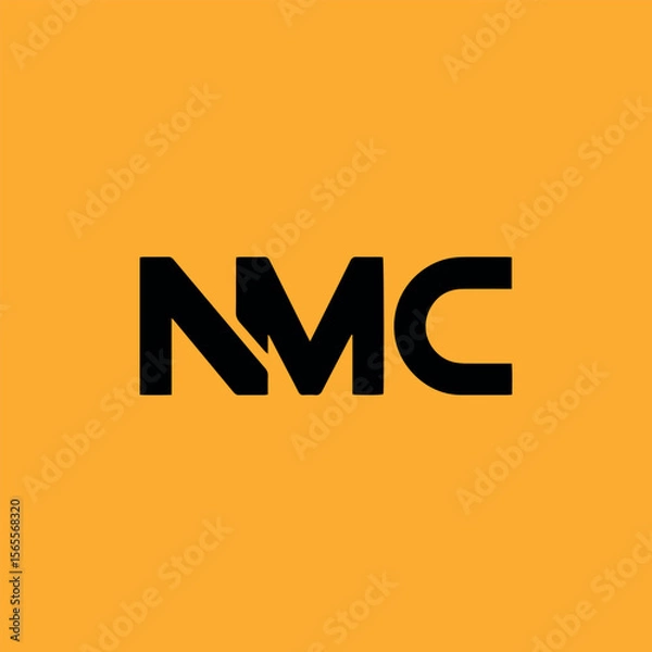 Obraz nmc text logo design vector