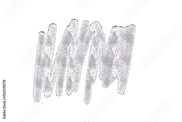 Obraz A gray scribble with a rough texture is isolated on transparent background