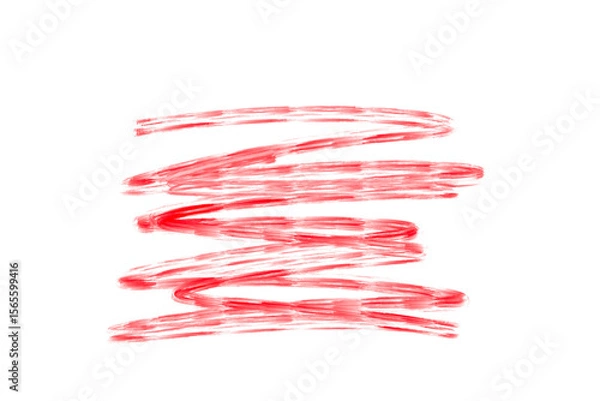 Fototapeta Red brush strokes are isolated on transparent background