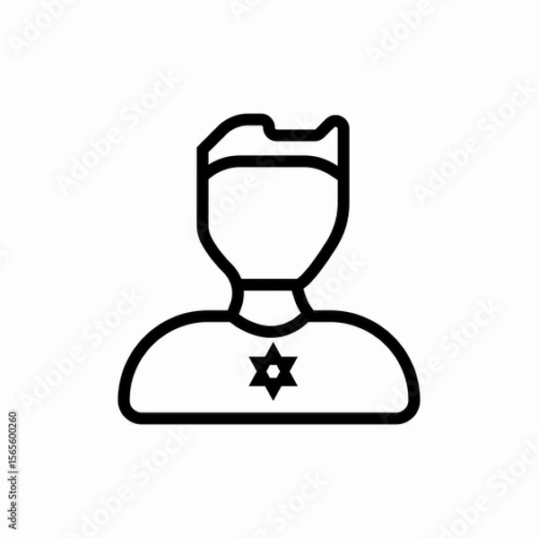 Obraz  jewish man icon vector sign