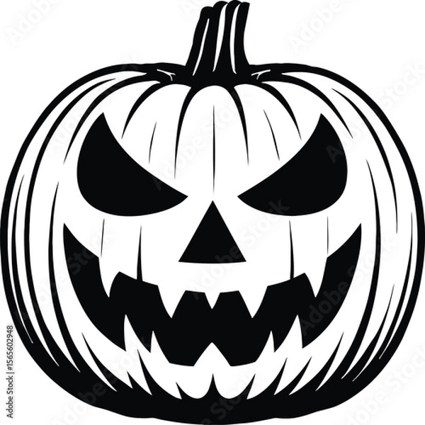 Obraz  Halloween Pumpkin Scary Illustration Spooky Jack-o'-lantern Vector Graphic