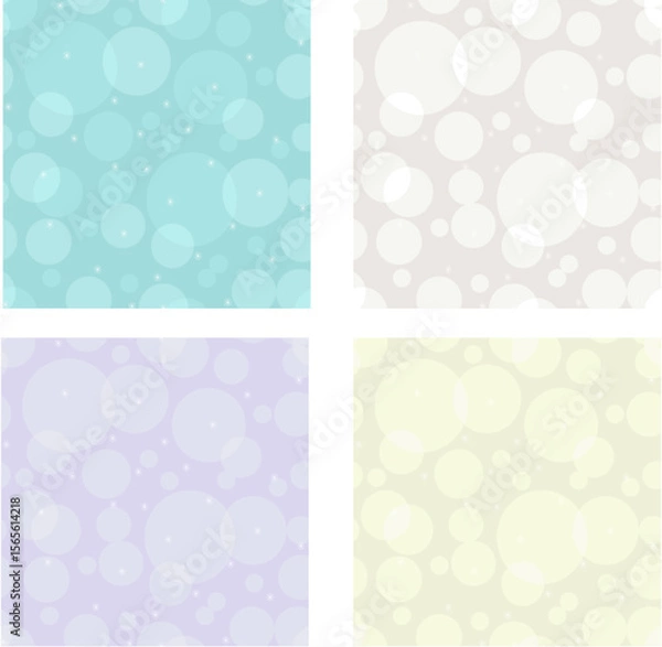 Fototapeta Blue bubbles seamless pattern...