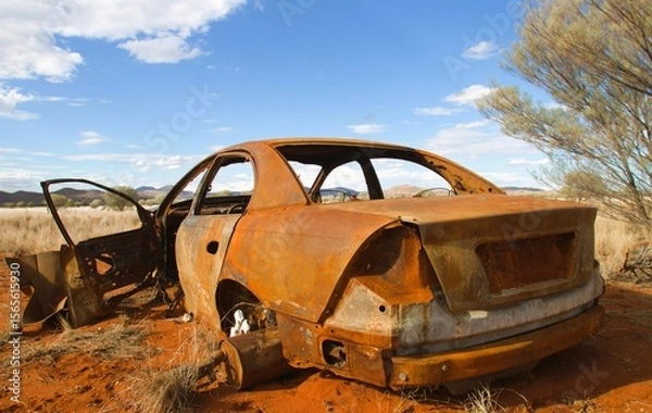 Obraz old rusty car