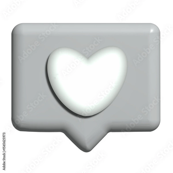 Obraz metal heart button