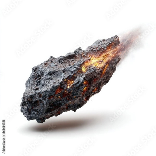 Obraz A meteor isolated on white background