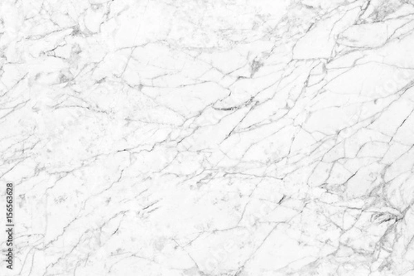 Fototapeta White marble texture background pattern with high resolution.