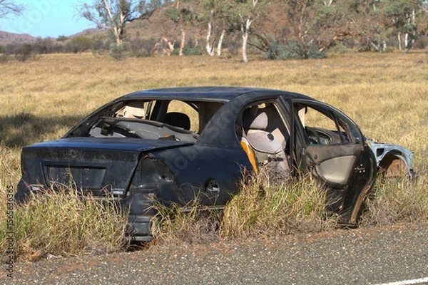 Obraz car in the field