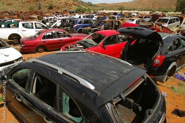 Obraz broken car wrecks