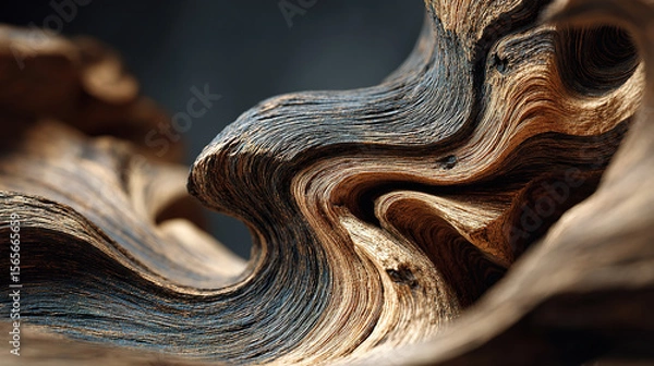 Fototapeta The detailed texture of wood forms an abstract and natural display of art.