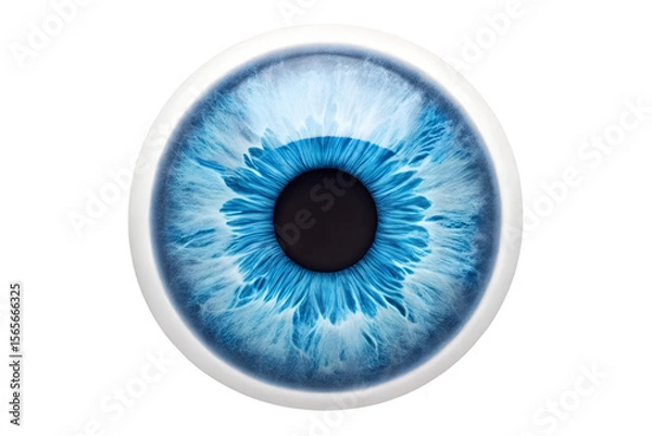 Fototapeta Stunning Close-Up of a Vivid Blue Eye Iris High-Resolution Image for Medical, Artistic, and Design Projects